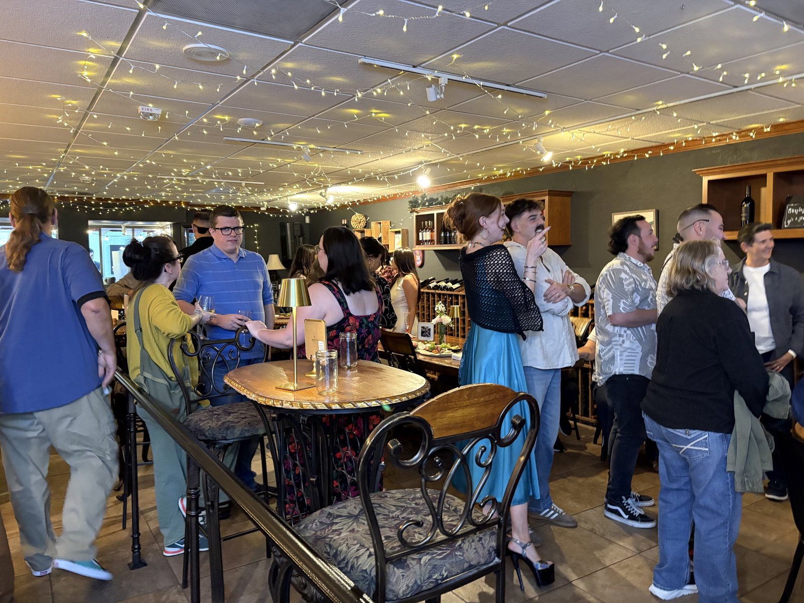People attending an event inside of the bar